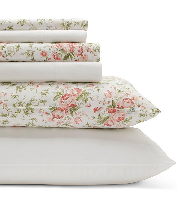 Laura Ashley 200-Thread Count Marissa 6-Piece Floral Printed