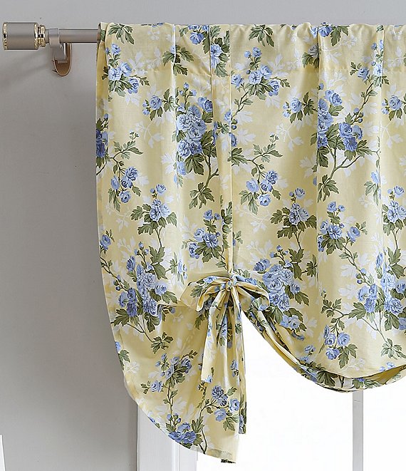 Laura Ashley Cassidy Sunny Floral Tie Up Window Valance | Dillard's