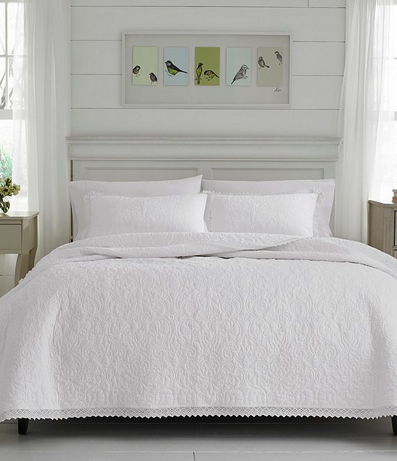 Laura Ashley Heirloom Crochet Quilt Mini Set | Dillard's
