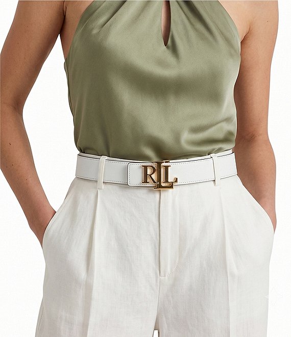 Lauren Ralph Lauren 1.25#double; Logo Reversible Leather Belt