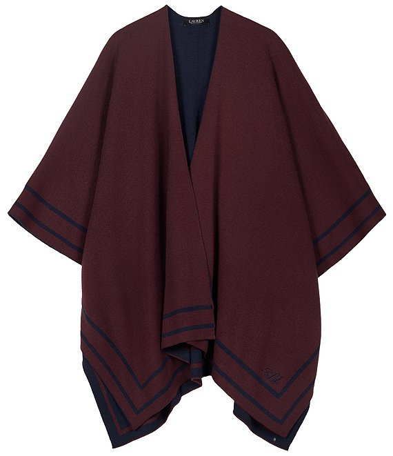 Lauren Ralph Lauren Border Script Logo Ruana
