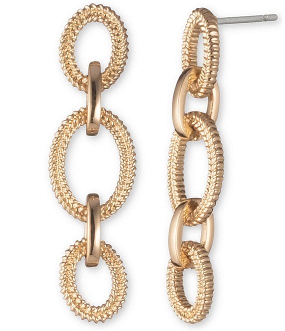 Lauren Ralph Lauren Chain Link Linear Earrings | Dillard's