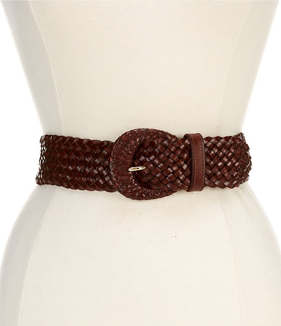 Brown Leather Braided Belt (1 Wide)