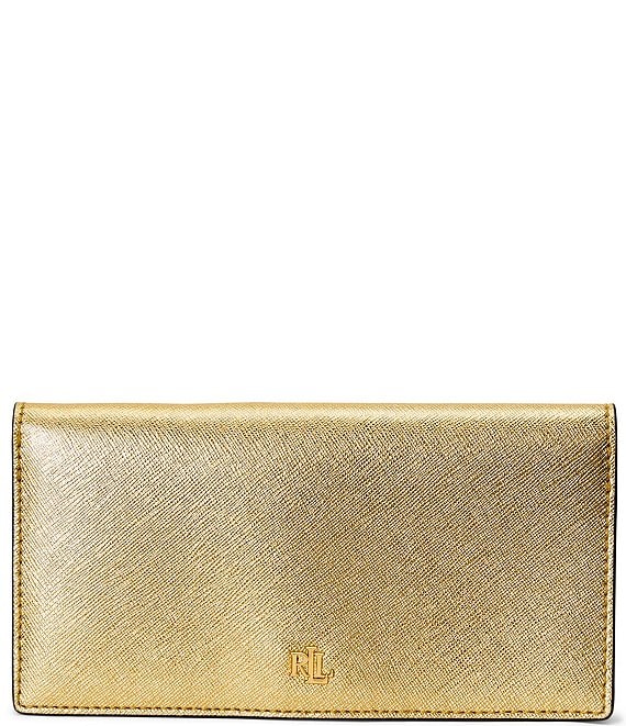 価格は安く Crosshatch Lauren Ralph Lauren Metallic Wallet Bifold Slim 小物