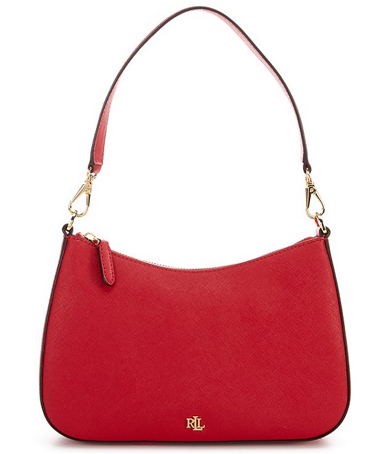 Buy the Lauren Ralph Lauren Brown Leather Shoulder Clutch Handbag |  GoodwillFinds