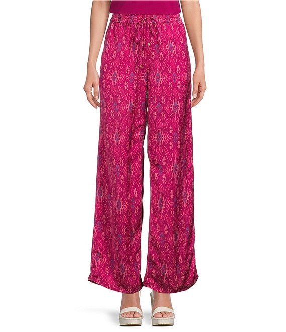 Lauren Ralph Lauren Plus Size Printed Wide-Leg Pants - Macy's