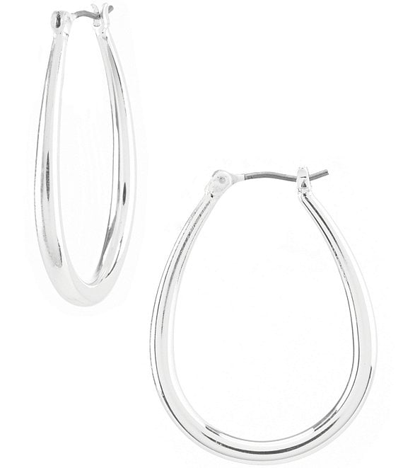 Large Round Bamboo Hoop Drop Earrings with 14K Rose and Yellow Gold Fi -  Tahmi