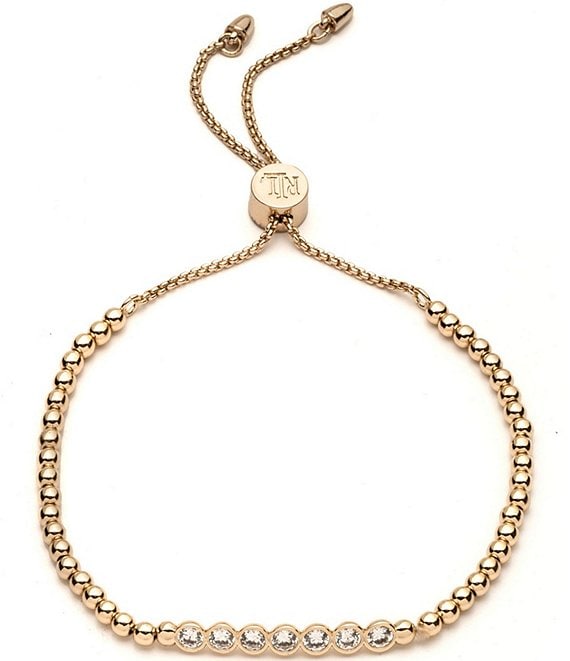 Lauren Ralph Lauren Gold Tone Crystal Beaded Adjustable