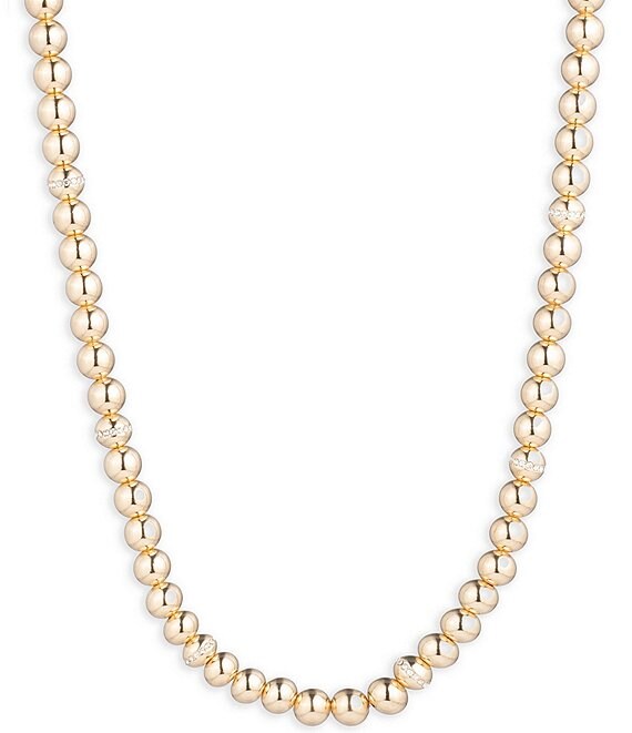 Lauren Ralph Lauren Gold Tone Crystal Beaded Collar Necklace | Dillard's