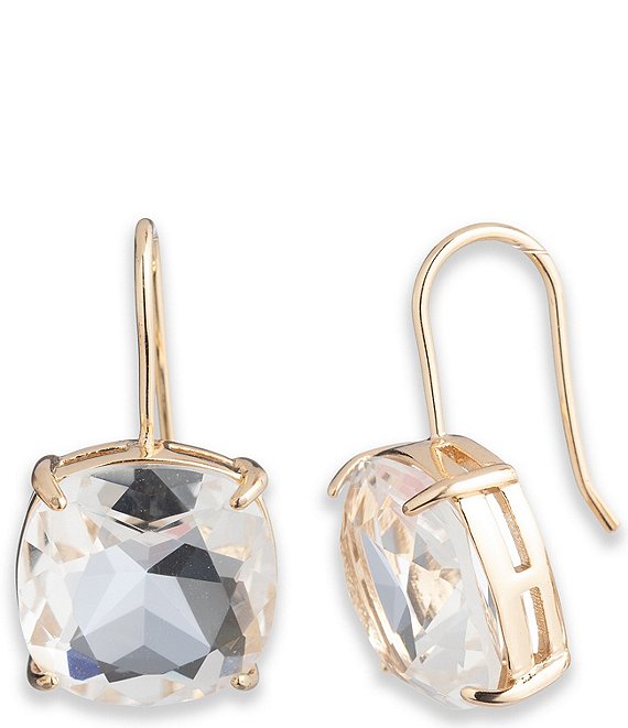 Lauren Ralph Lauren Gold Tone Crystal Cushion Drop Earrings | Dillard's