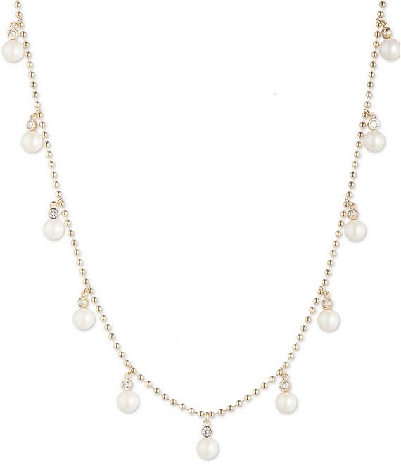 Rubans 24K Gold Plated Kundan Studded Pearl Beaded Necklace Set
