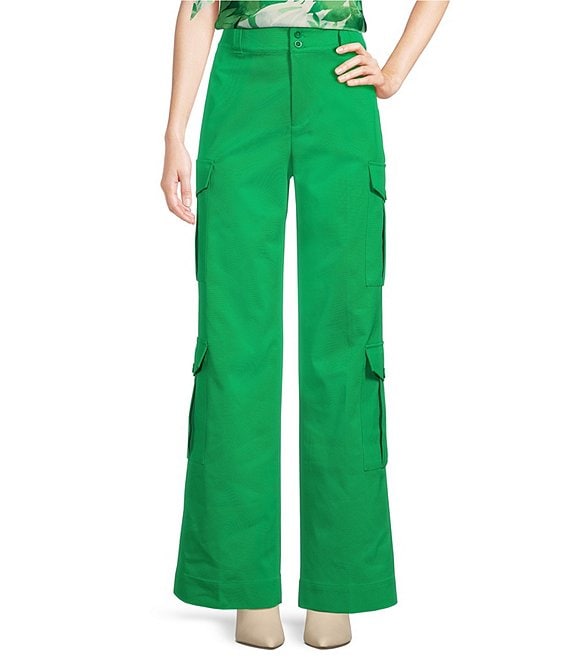 $145 Ralph Lauren Women's Green Corduroy Mid-Rise Straight Pant Plus Size  22W