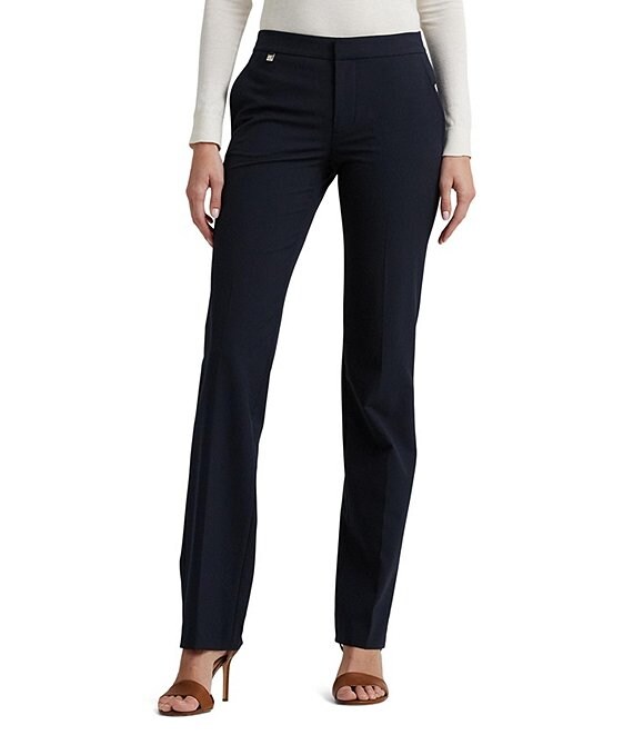 Lauren Ralph Lauren High Rise Straight Leg Pants | Dillard's