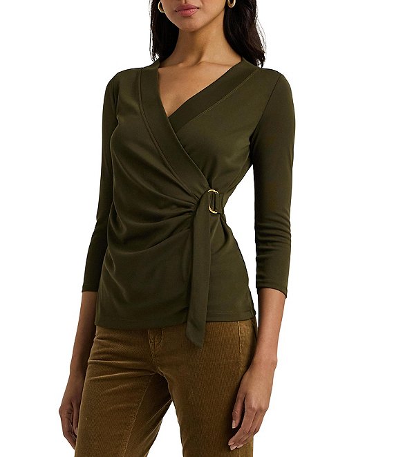 Ralph lauren wrap top best sale