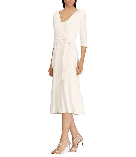 lauren ralph lauren surplice jersey dress