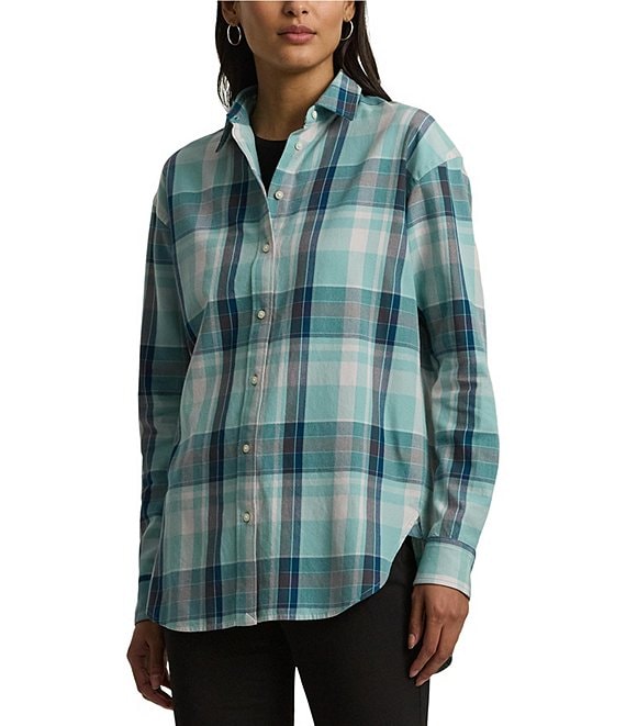 Lauren Ralph Lauren Kotta Long Sleeve Button Front Shirt | Dillard's