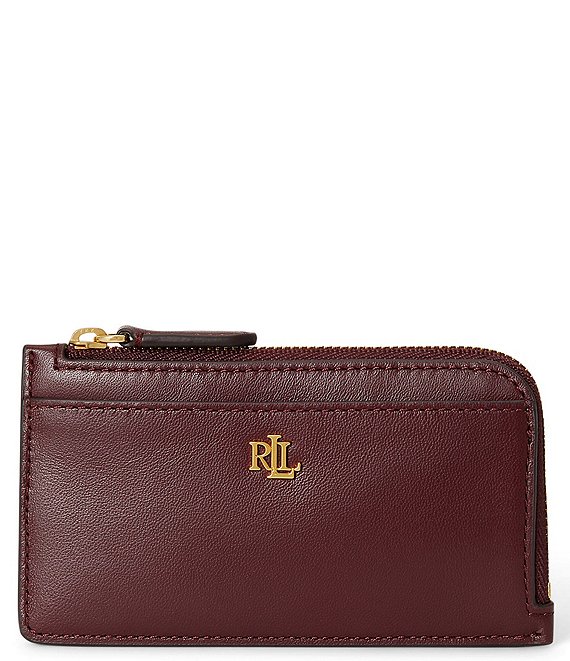 Lauren Ralph Lauren Leather L-Zip Card Case | Dillard's