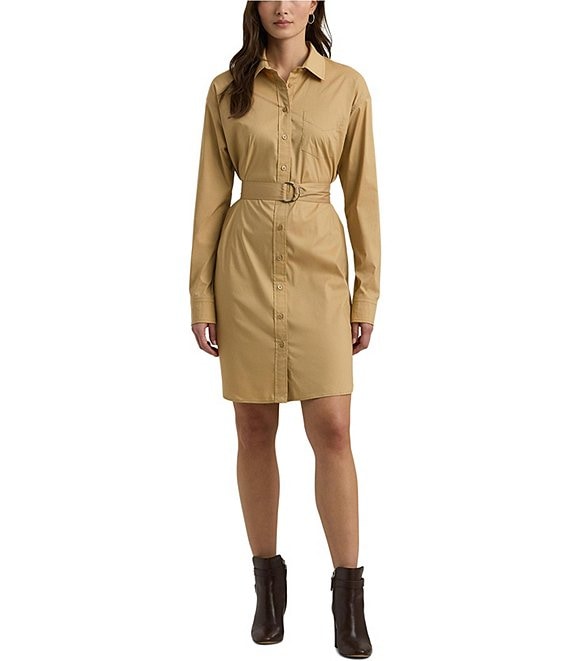 Ralph outlet Lauren Women’s Long Belted Shirt Dress