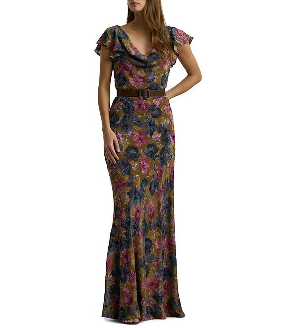 Ralph lauren floral jacquard dress best sale