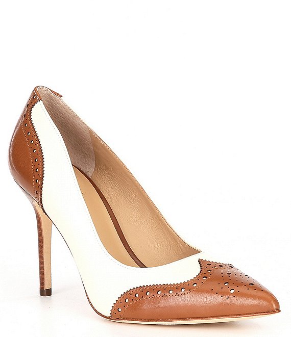 Lauren Ralph Lauren Lynden Nappa & Burnished Leather Dress Pumps | Dillard's