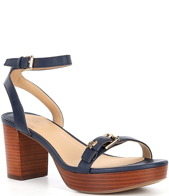 Lauren Ralph Lauren Melissah Nappa Leather Platform Sandals