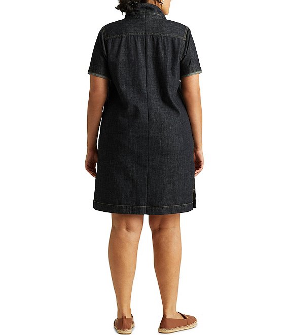 plus size denim shift dress Plus Size Denim Dresses