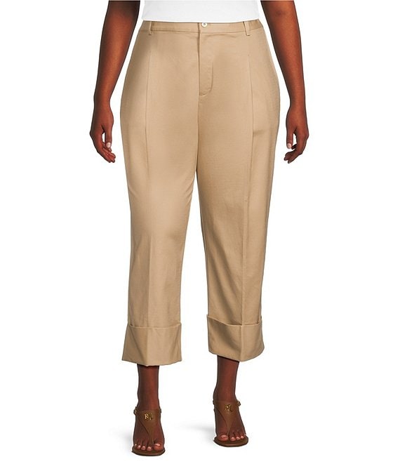 Lauren Ralph Lauren Double-Faced Stretch Cotton Ankle Pants - Macy's