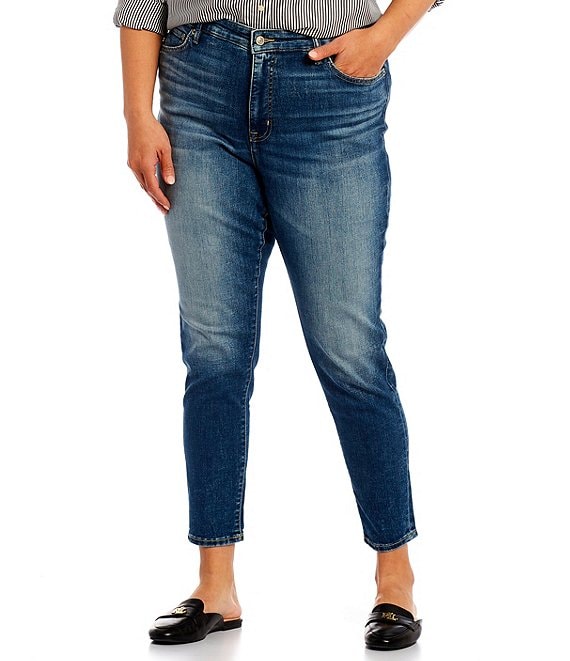Lauren Ralph Lauren Plus Size High Rise Skinny Leg Crop Jeans | Dillard's