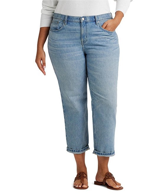Lauren Ralph Lauren Plus Size Relaxed Tapered Mid Rise Ankle Jeans ...