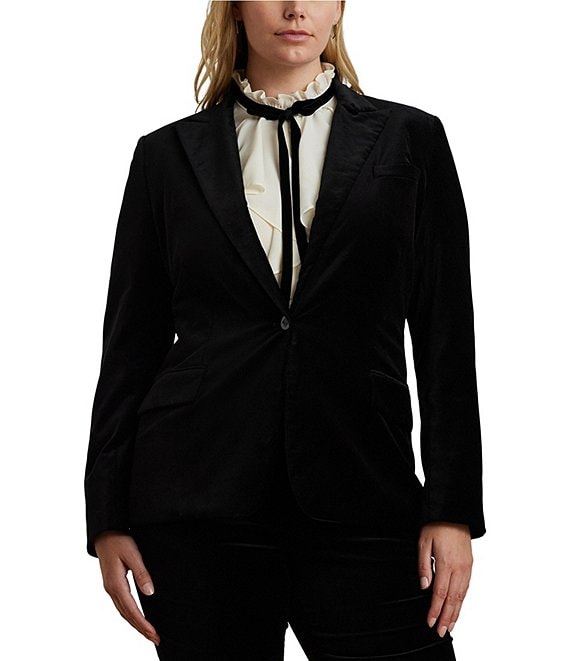 Ralph lauren stretch velvet blazer hotsell