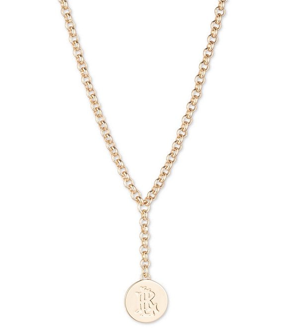 Lauren Ralph Lauren Rope Link Pendant Y Necklace | Dillard's