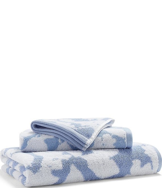 Color:Blue Cornflower - Image 1 - Sanders Floral Antimicrobial Bath Towels