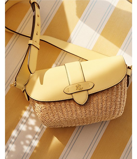 Lauren Ralph Lauren Lynden Small Straw Shoulder Bag | Dillard's