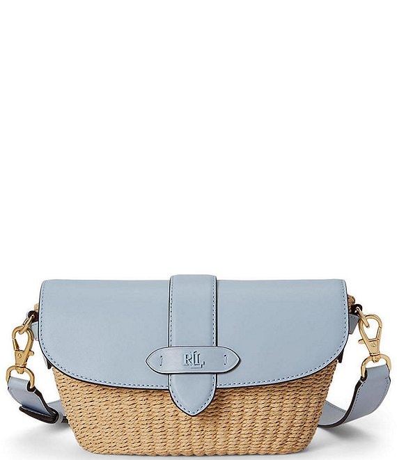 Lauren Ralph Lauren Small Lynden Straw Shoulder Bag