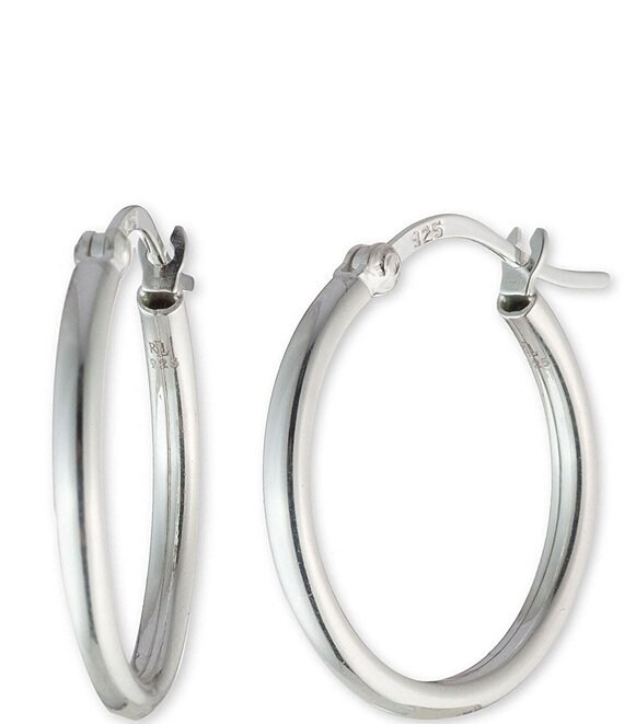 Lauren Ralph Lauren Sterling Silver Hoop Earrings | Dillard's