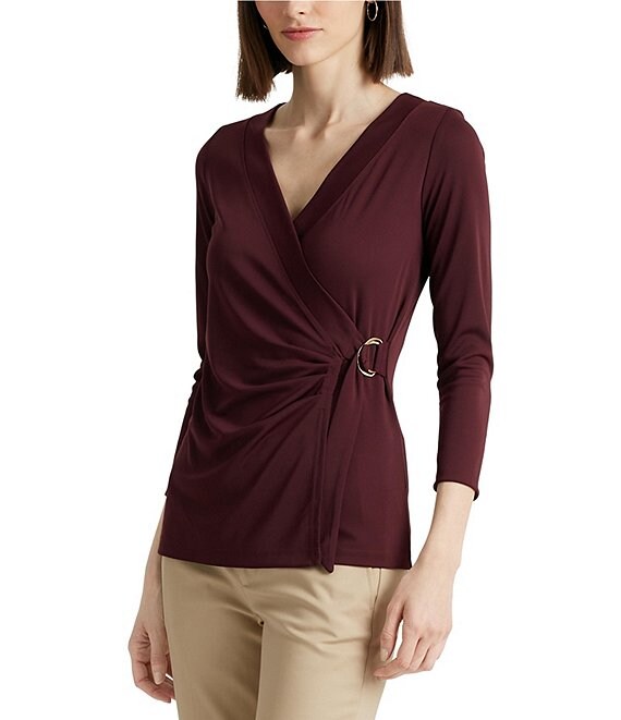 Ralph lauren women's v neck store long sleeve