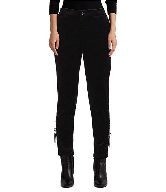 VINCE High Waist Black Velvet Wide Leg Lounge Pants Trousers Sz M Org $495  | eBay