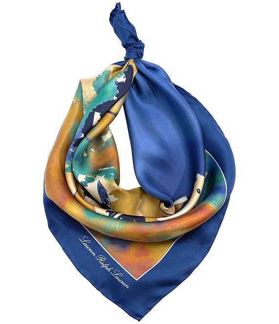 Lauren Ralph Lauren Summer Conversational Silk Square Scarf | Dillard's