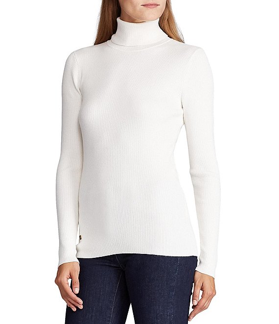 Lauren Ralph Lauren Turtleneck Stretch Cotton Blend Sweater | Dillard's