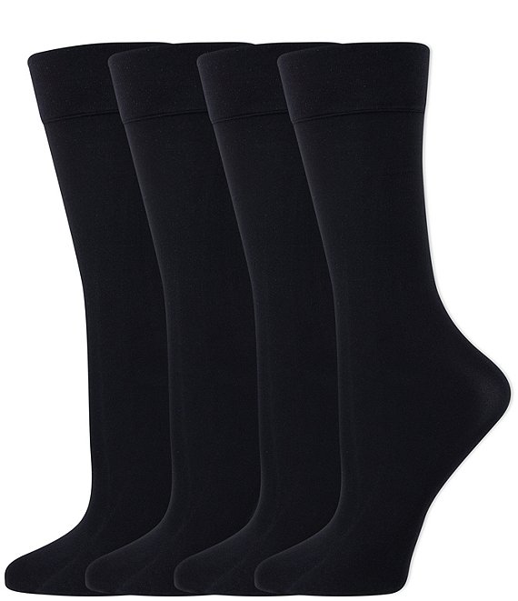 Lauren Ralph Lauren Women's Multi Texture Trouser Socks, 4 Pack