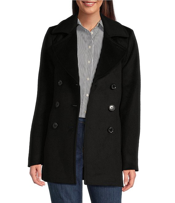 NWT Men's Lauren fashion by Ralph Lauren 42L Black Peacoat