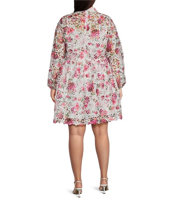 pink and white plus size dress Women's Blossom Elegance Maxi Dress, Pink