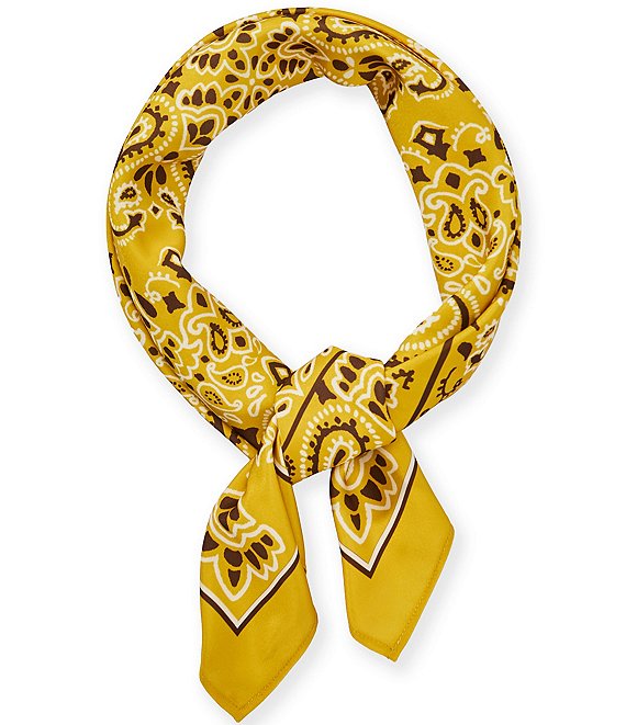Le' AL.X Bandana Print Satin Scarf | Dillard's