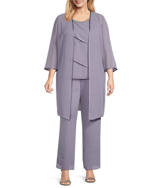 Dillards plus sale size pant suits