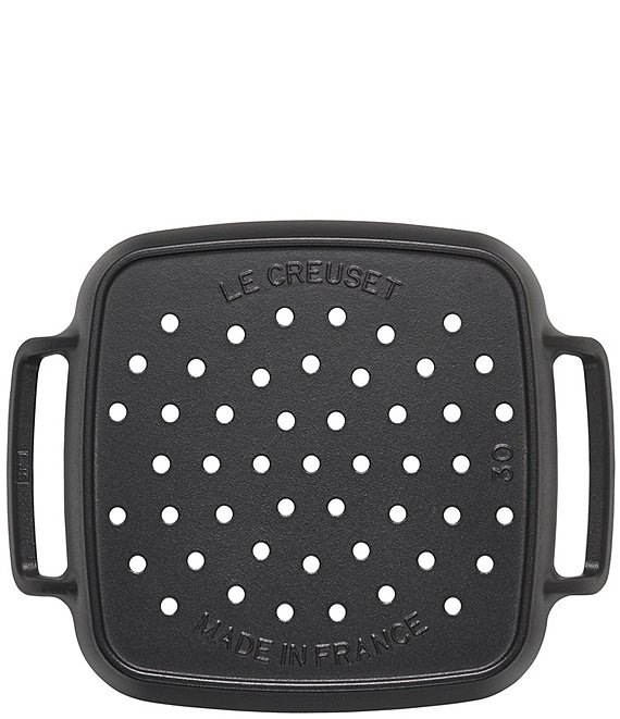 Le Creuset 12#double; Enameled Cast Iron Alpine Outdoor Square Grill Basket