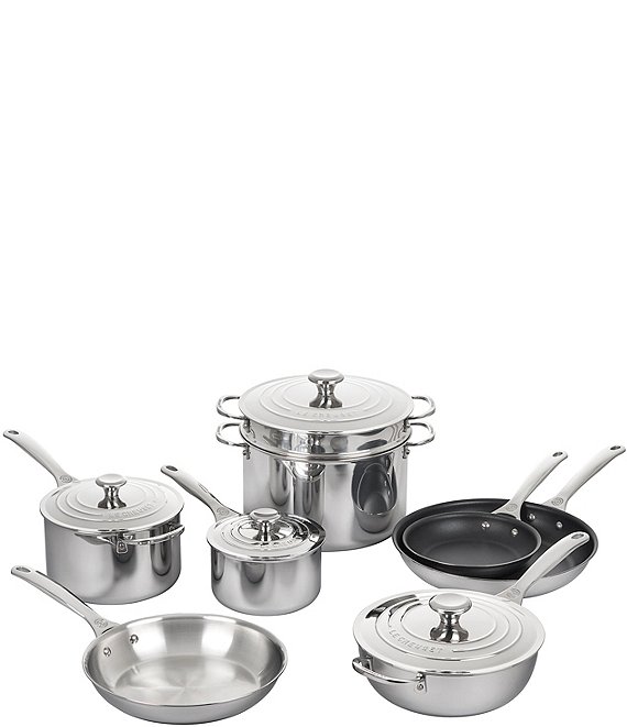 Stainless Stee Cookware Set Pots Sauce Pans Frying Pan Set 12