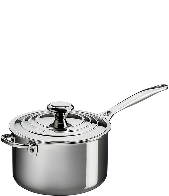 Le Creuset 4 qt. Stainless Steel Saucepan with Lid