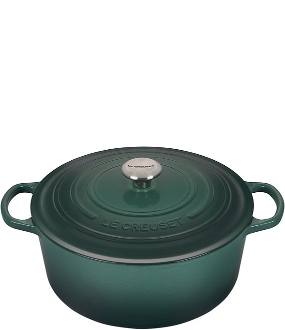 Color:Artichaut - Image 1 - 9-Quart Signature Round Dutch Oven with Stainless Steel Handle