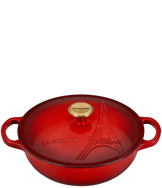 Color:Cerise - Image 1 - Eiffel Tower Collection Signature Cocotte with Gold Knob