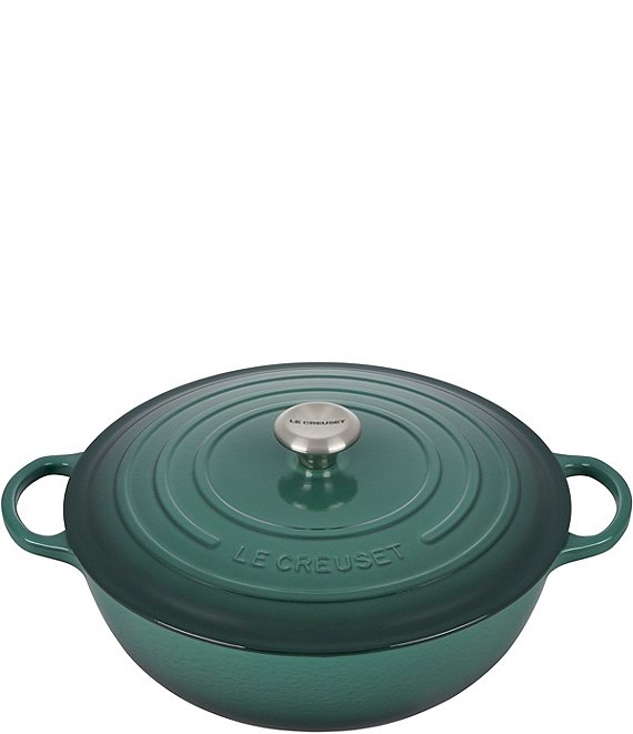 Color:Artichaut - Image 1 - Signature Enameled Cast Iron Chef's Oven With Stainless Steel Knob, 7.5-Quart